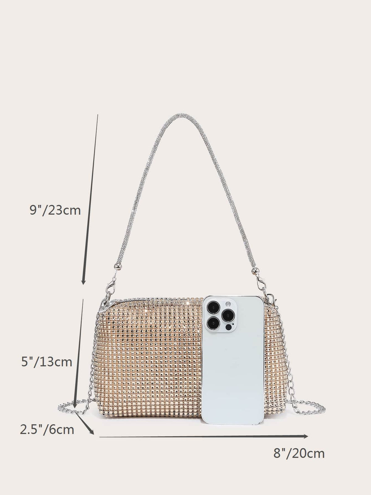 Bolsa Strass Mini Brilhantes