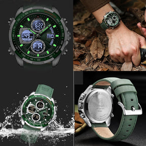 Relógio Masculino Navi Force Digital com Pulseira em Couro