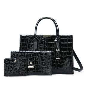 COMBO: Bolsa Feminina Modelo Nelly + 2 Carteiras de Brinde