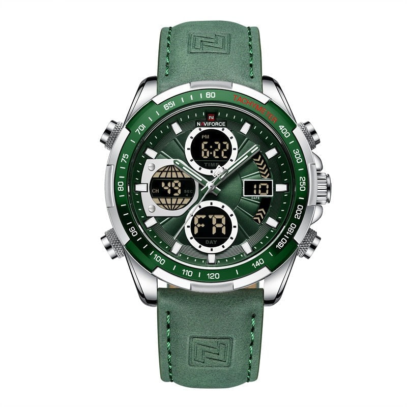 Relógio Masculino Navi Force Digital com Pulseira em Couro